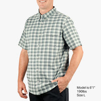 Portside SS Button Down Fishing Shirt - Jade Dust