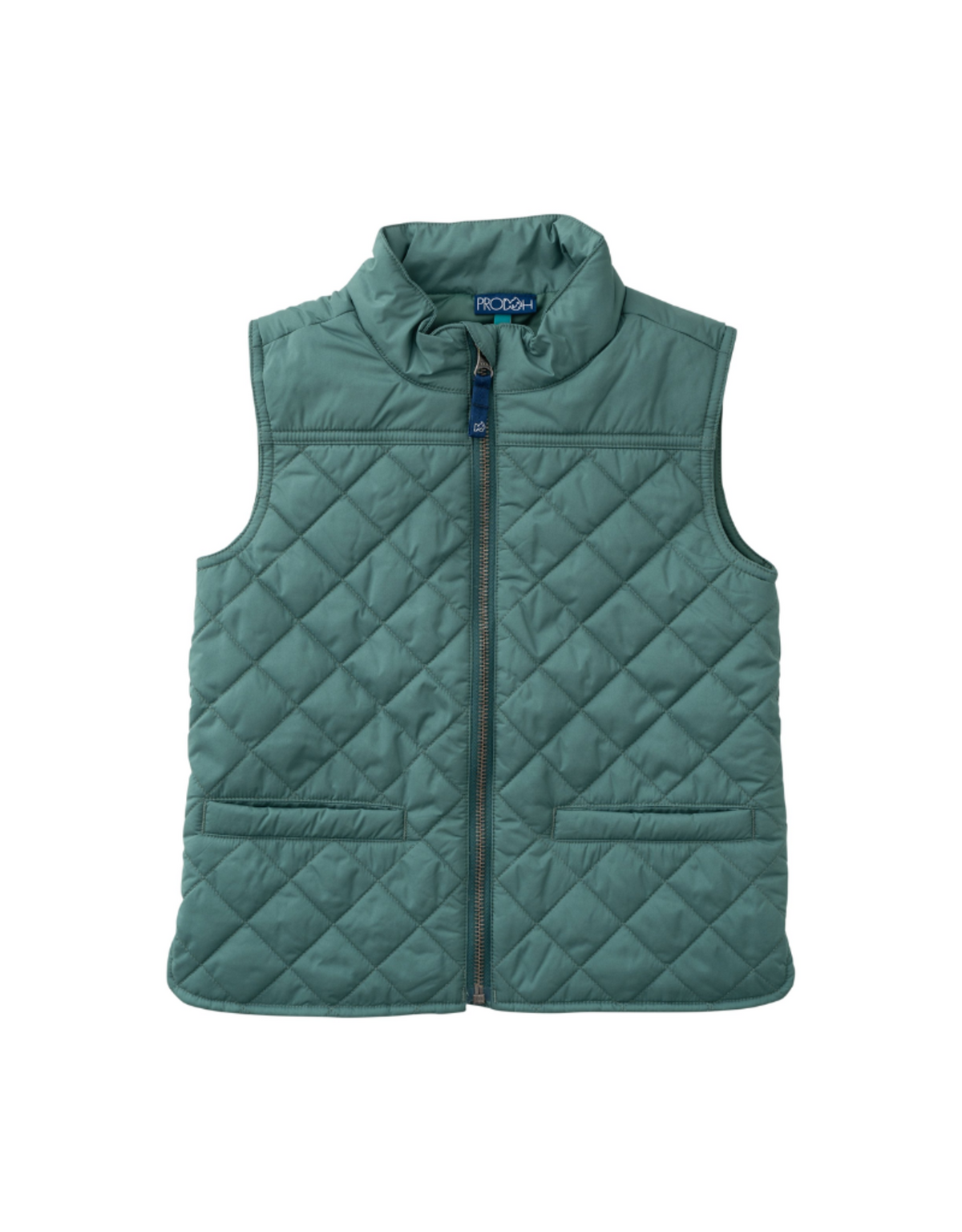 Boys Quilted Vest, Smoke Pine