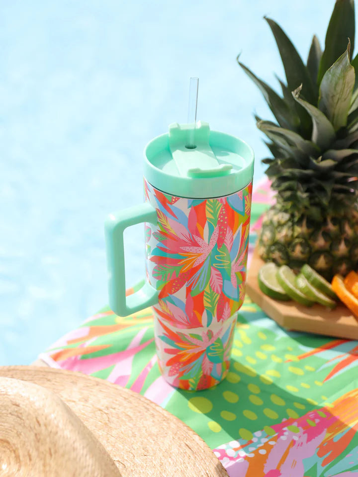 Stainless To-Go Tumbler- Get Tropical