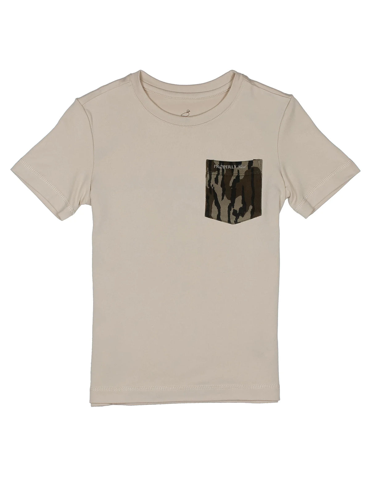 Boys Ravine Pocket Tee SS Mossy Oak- Dove