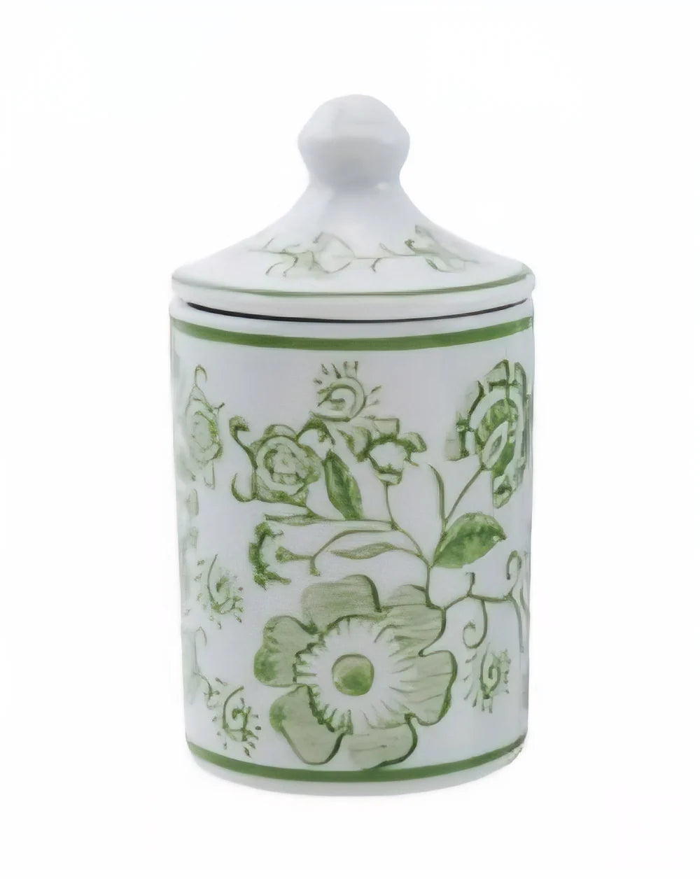 Spiced Jars- Green and White Floral 4