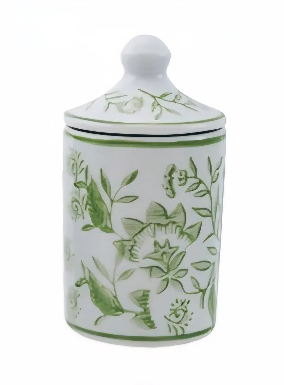 Spiced Jars- Green and White Floral 3