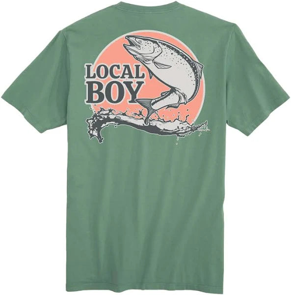 Salmon Sunset Tee - Light Green