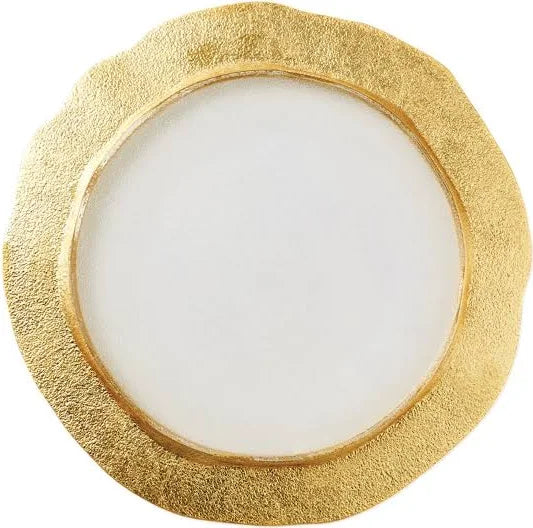 Rufolo Glass Gold Organic Salad Plate