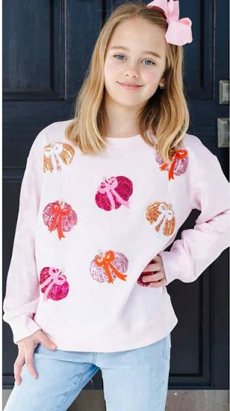 Pumpkin Bows Sarah Sweatshirt - Youth