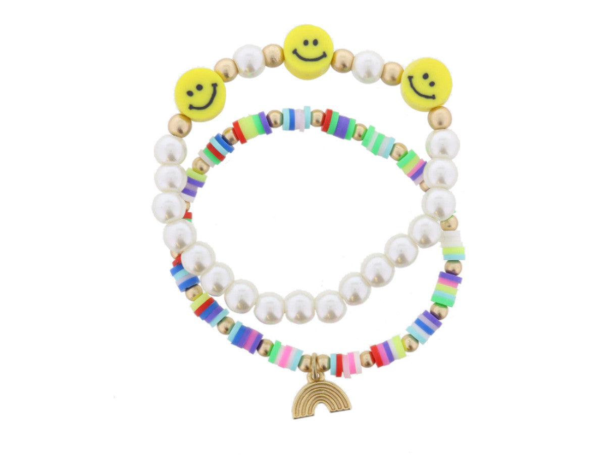 Kids Pure Happiness Set Of Two Beaded Bracelets
