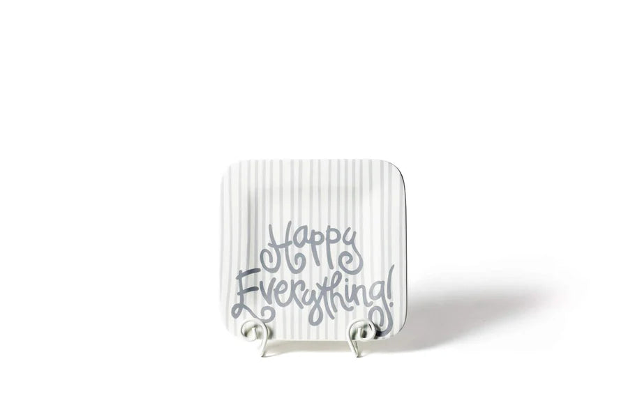 Stone Skinny Stripe Mini Happy Everything  Square Platter