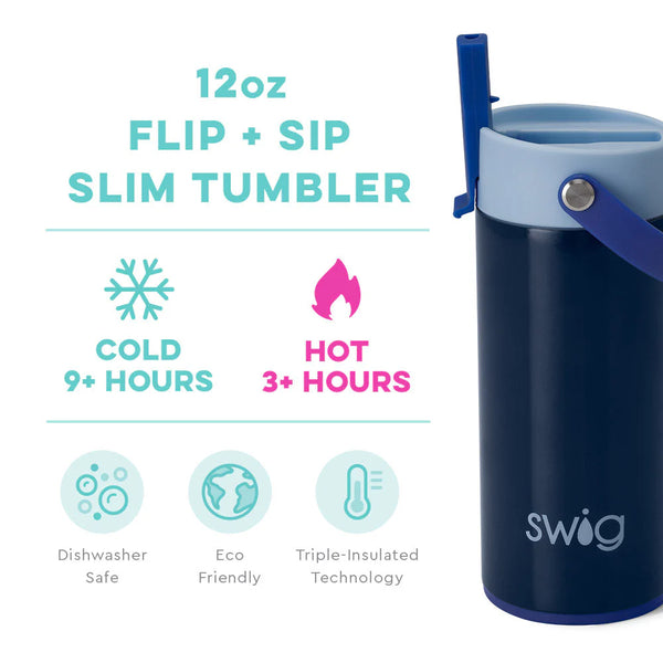 Flip + Sip Tumbler 12oz - Blue Tide