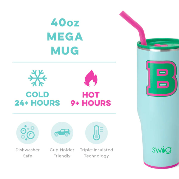 Swig Ultra Violet Initial Mega Mug (40oz)