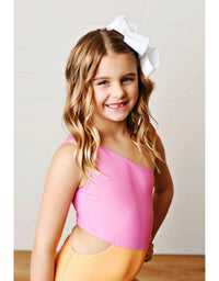 Orange Shebert Cut Out One-piece Swimsuit