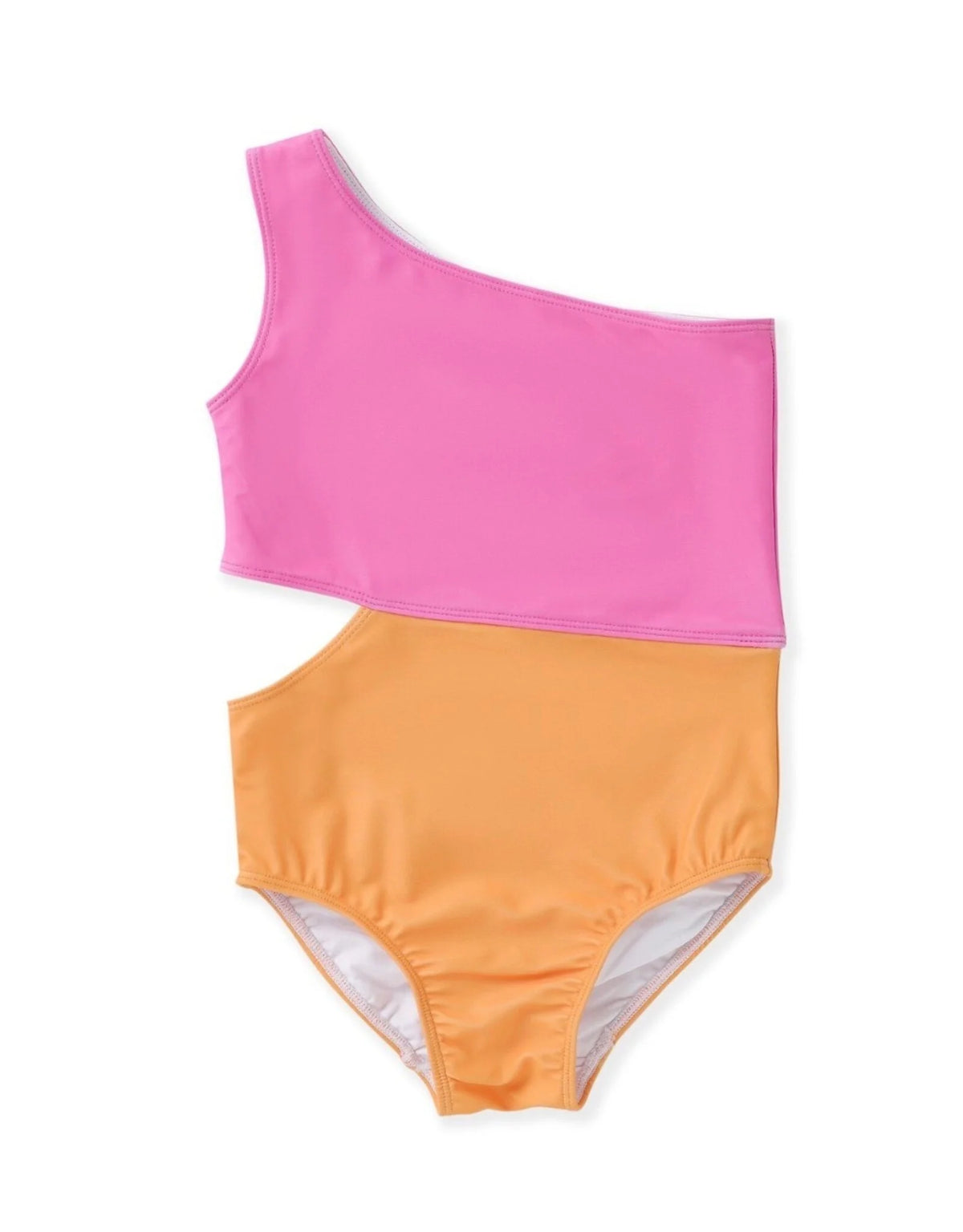 Orange Shebert Cut Out One-piece Swimsuit