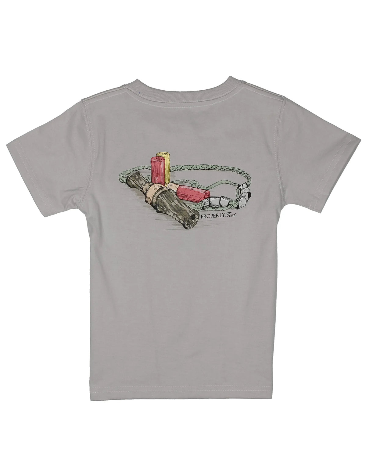 Boys Mossy Oak The Call SS- Ice Grey