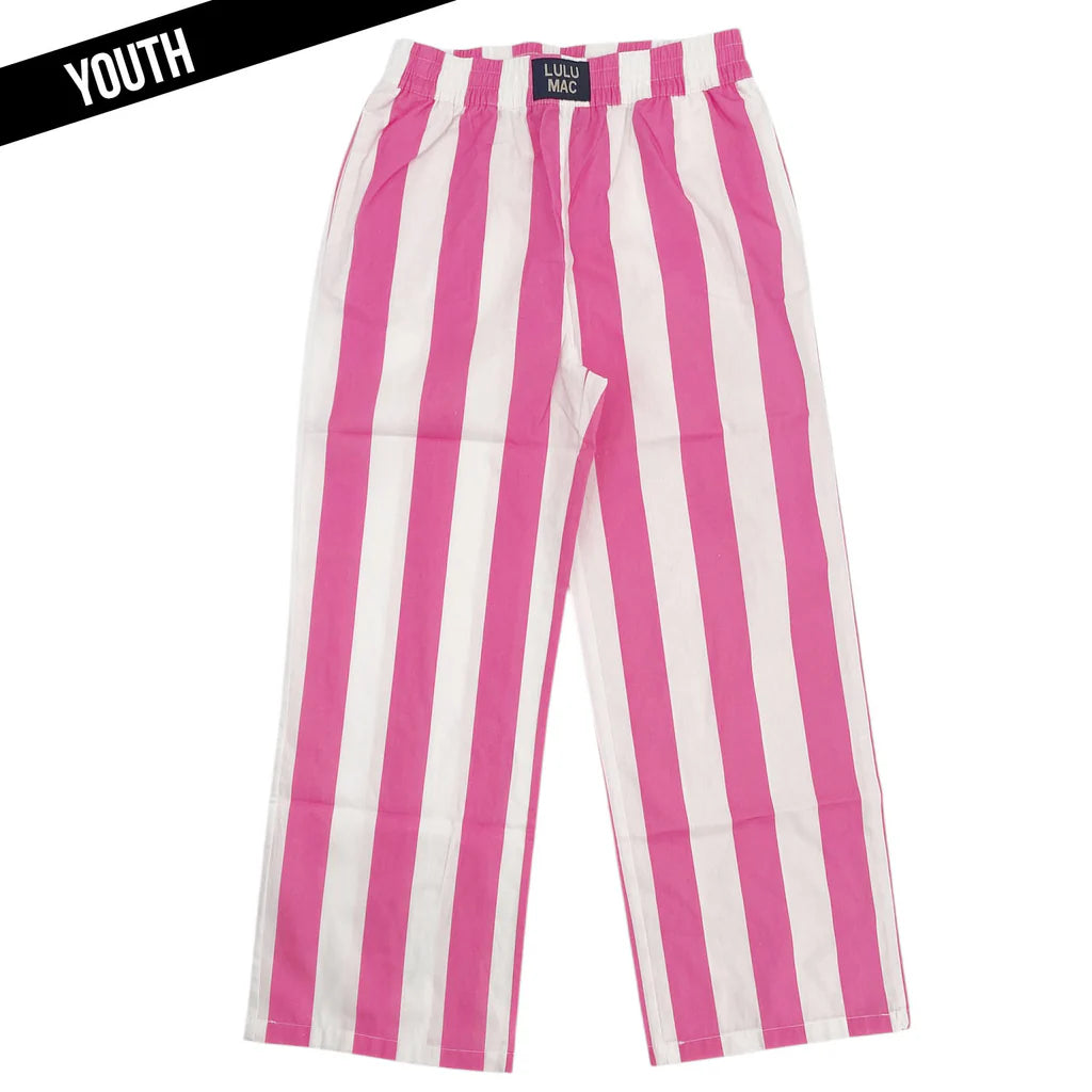 Youth Pink Stripe Pj Pants