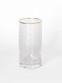 Water Glass / Hammered Clear - Set of 4