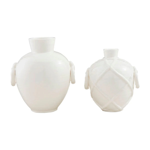 White Bamboo Vase-Small