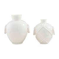 White Bamboo Vase-Large