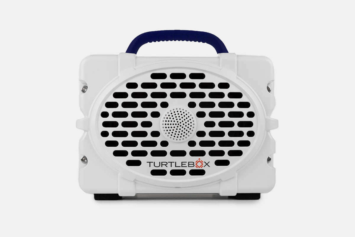 Turtle box- White with Navy Handle