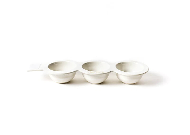 White Stripe Mini Happy Everything Trio Bowl