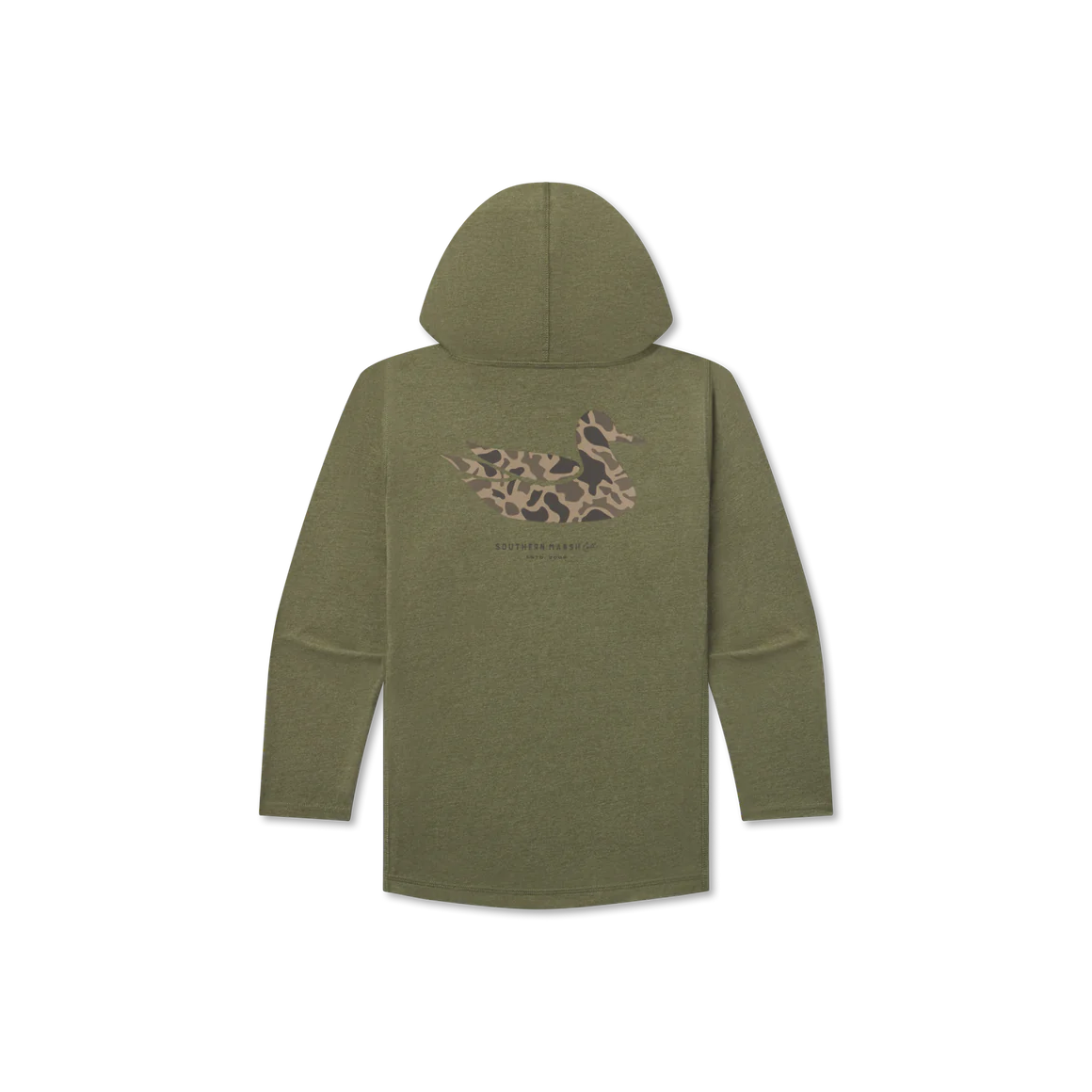 Youth Classic Hoodie Tee - Duck - Washed Dark Green